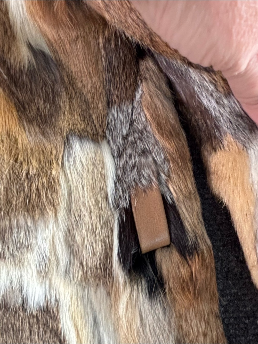 Vintage Genuine Rabbit Fur Patchwork Jacket Coat Women’s M - Picture 9 of 11